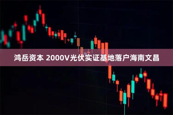 鸿岳资本 2000V光伏实证基地落户海南文昌