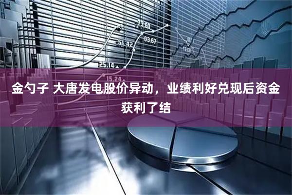 金勺子 大唐发电股价异动，业绩利好兑现后资金获利了结