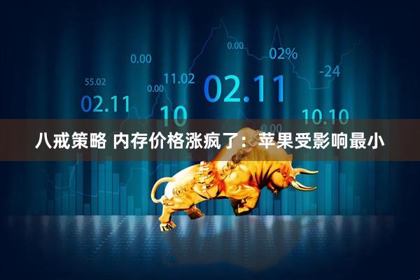 八戒策略 内存价格涨疯了：苹果受影响最小