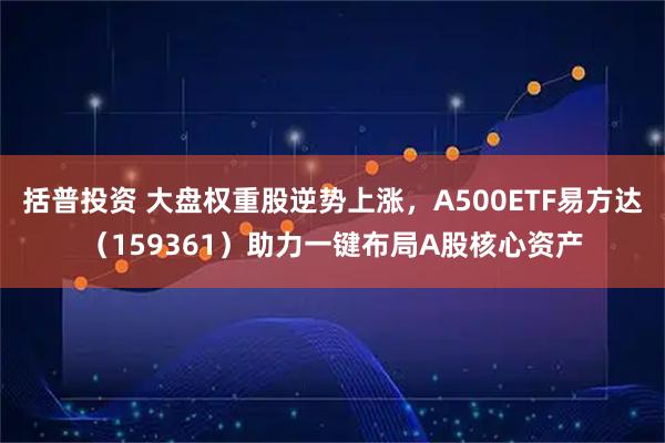 括普投资 大盘权重股逆势上涨，A500ETF易方达（159361）助力一键布局A股核心资产